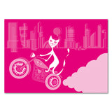 Eat My Exhaust – Pink Motor Kitty Postcards (10 pack)