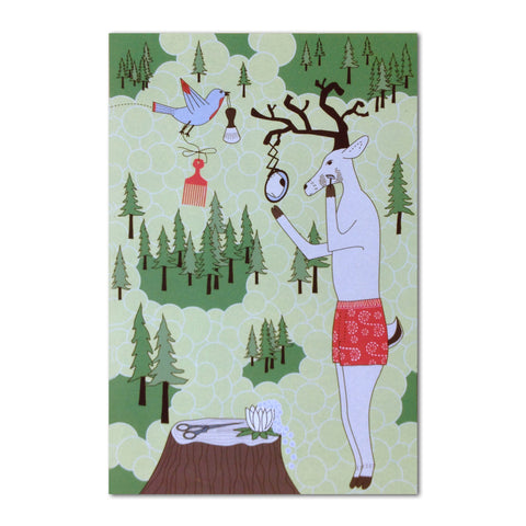 Shaving Deer Postcards (10 pack)