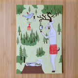Shaving Deer Postcards (10 pack)