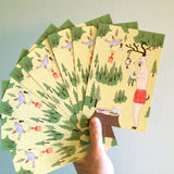 Shaving Deer Postcards (10 pack)